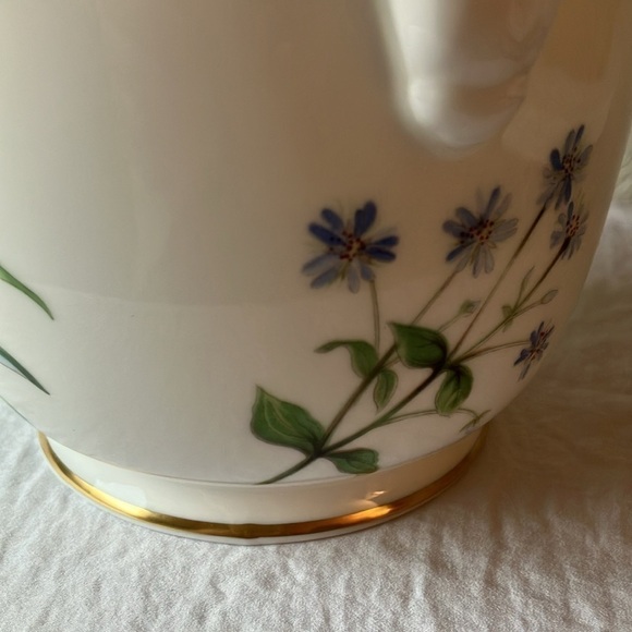 Minton: Meadow smooth pattern Cachepot- Bone China- Made in England- Gold Trim - Picture 12 of 16